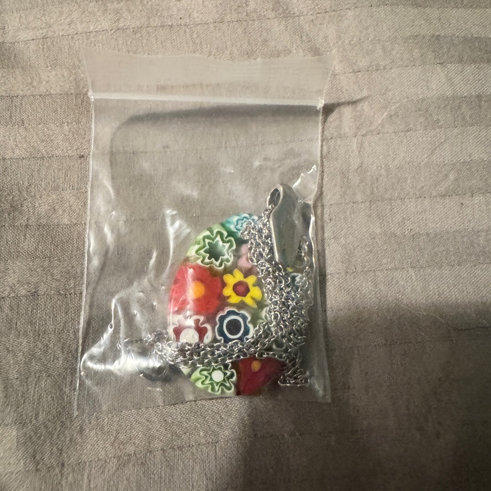 Karis glass millefiori pendant necklace 🍀